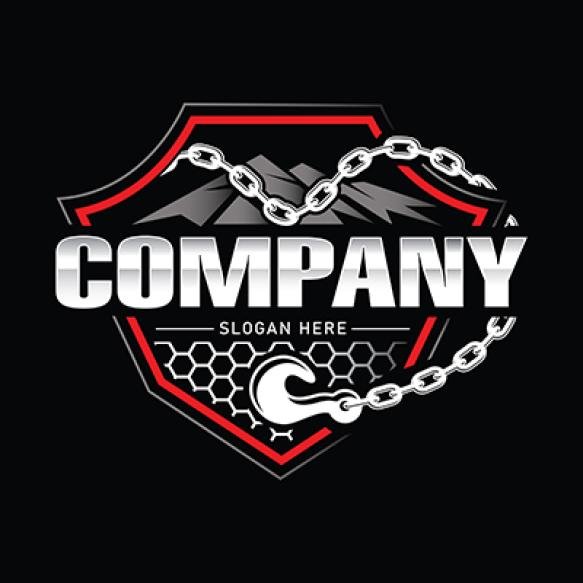 Towing Repair Logo Design Template Towing Car Mechanic Logo Business