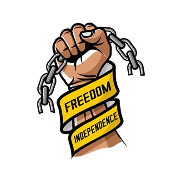 Vector Design Hand Holding Broken Chain Independence Labor Day Vector