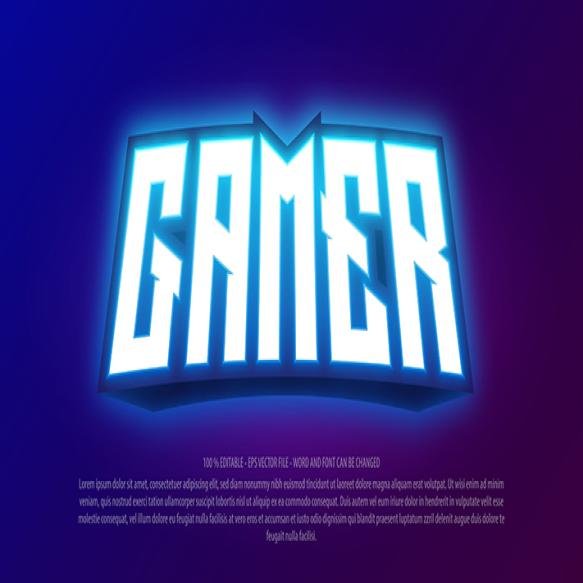Gamer 3d Style Editable Text Effect