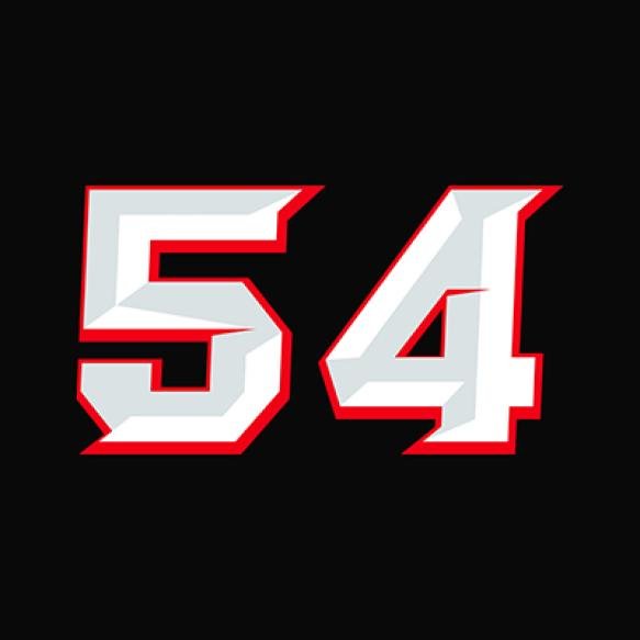Number Racing 54 Design Vector