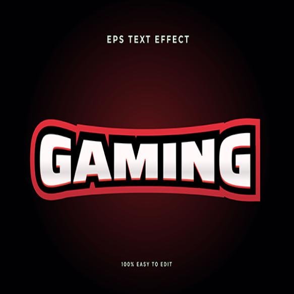 Red Gaming Esport Logo Text Effect
