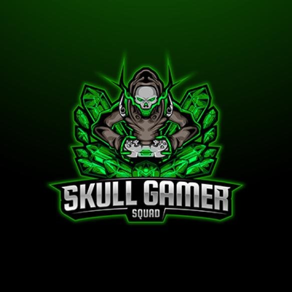Skull Crystal Stone Mascot Esport