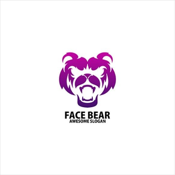 Bear Head Gradient Design
