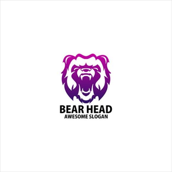 Bear Head Logo Illustration