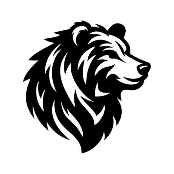 Bear Head Sketch Hand Drawn Wild Animals Bear Icon Isolated White Background (1)