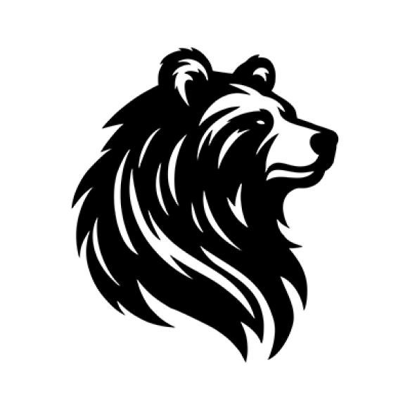 Bear Head Sketch Hand Drawn Wild Animals Bear Icon Isolated White Background