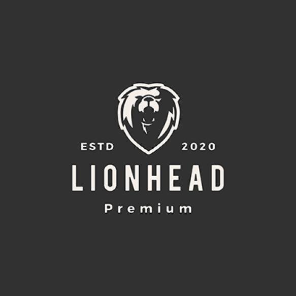Lion Head Hipster Vintage Logo Icon Illustration