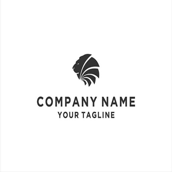Lion King Face Logo Design Vector Template