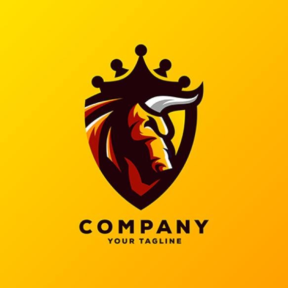 Awesome Bull Logo Design Vector