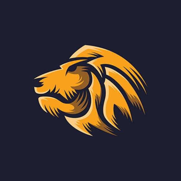 Lion Head Logo Design Illustration With Flat Style Business