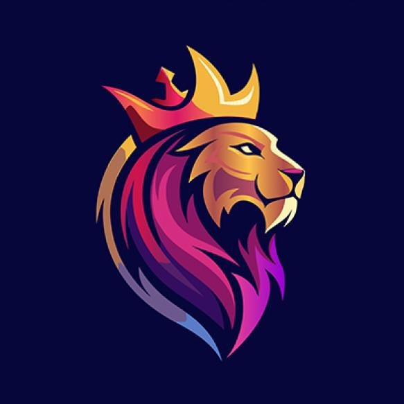 Lion Head With Crown It