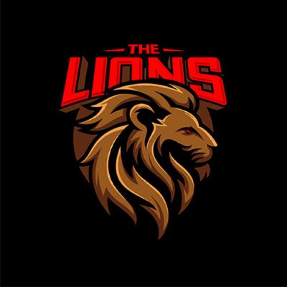 Lion Mascot Sport Logo Design Lion Animal Mascot Head Vector Illustration Logo Wild Predator Cat Hea