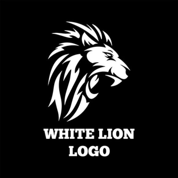 White Lion Logo Illustration Vector Design
