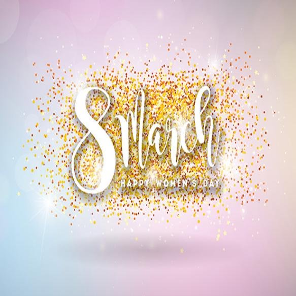 Happy Womens Day Illustration With 8 March Typography Letter