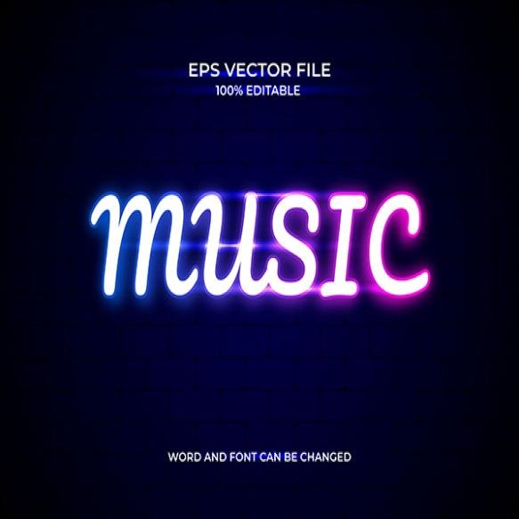 Blue Pink Background With Word Music Written Blue Pink