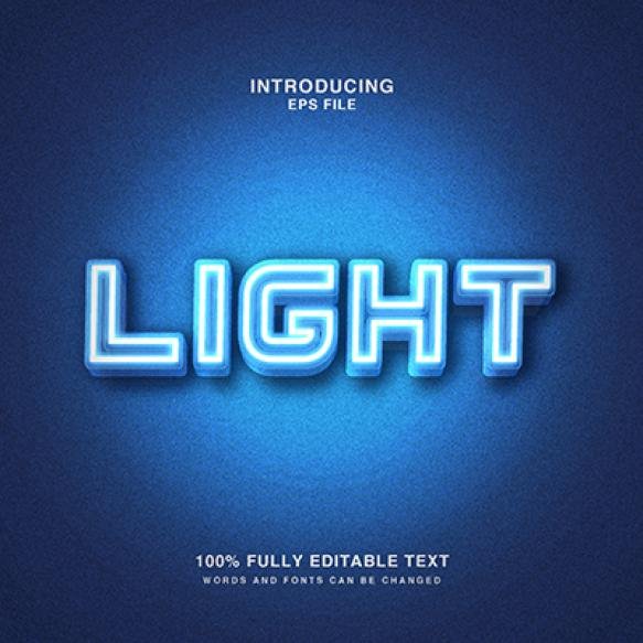 Bright Light Text Effect
