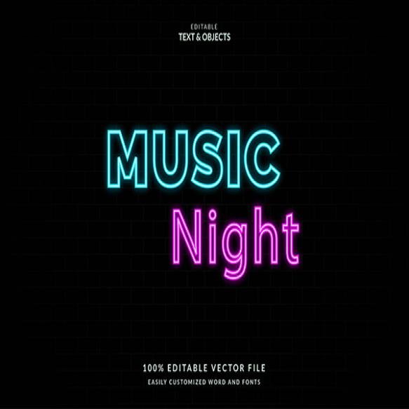 Editabile Neon Sign Style Text Effect