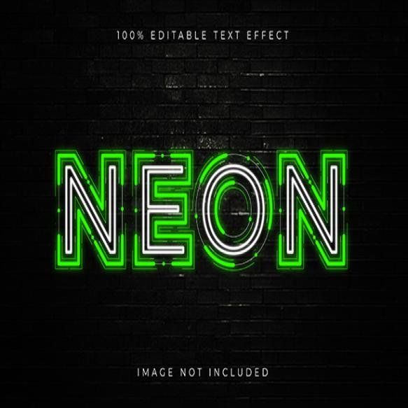 Editable Neon Text Effect