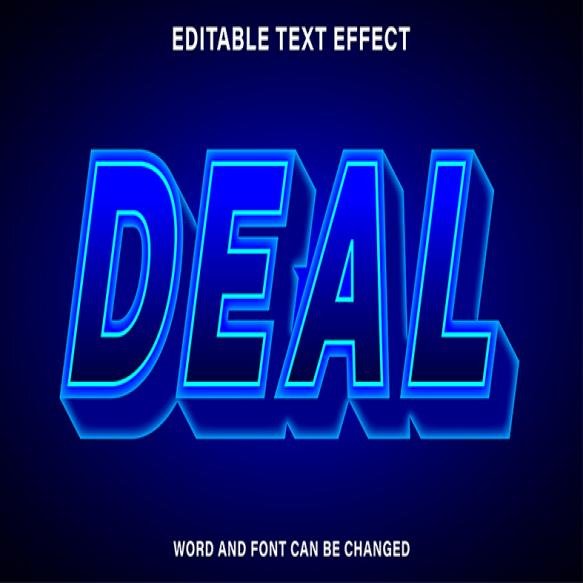 Editable Text Effect Style Deal