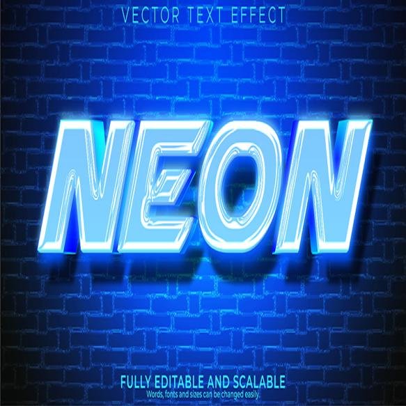 Neon Text Effect Editable Glowing Party Font Style