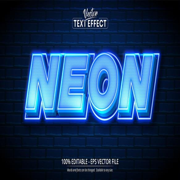 Neon Text Neon Style Editable Text Effect