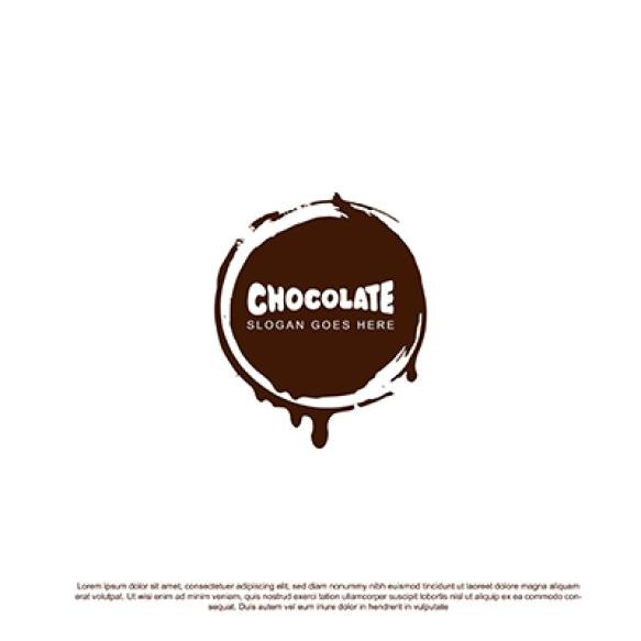 Chocolate Logotype With Splash Vector