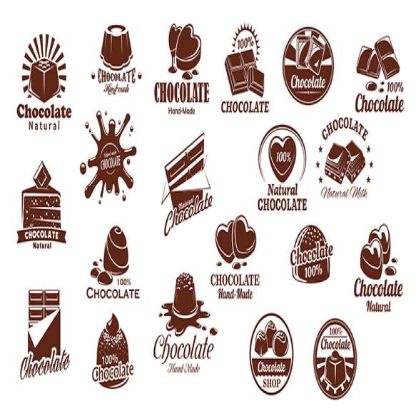 Chocolate Sweets Icons Vector Set