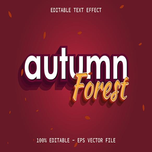 Autumn Forest With Modern Style Editable Text Effect