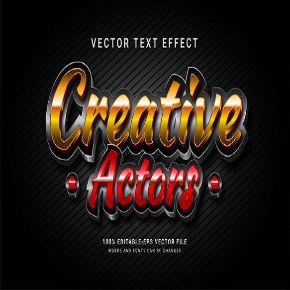 Creative Actor 3d Editable Text Style Effect