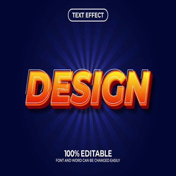 Design 3d Editable Text Effect Design