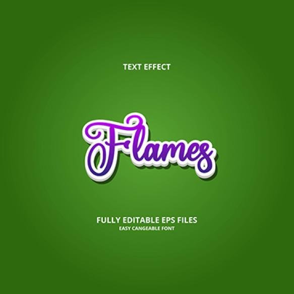 Flames Text Effect Design Template