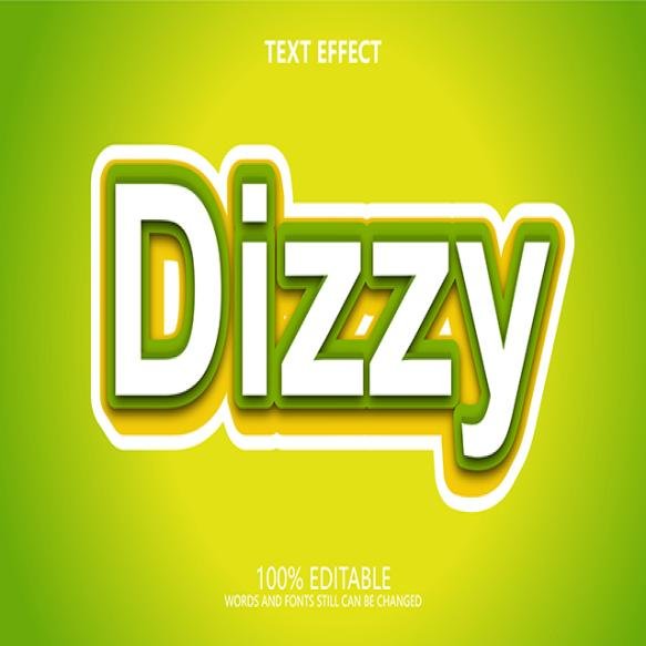 Free Vector Editable Dizzy Text Effect