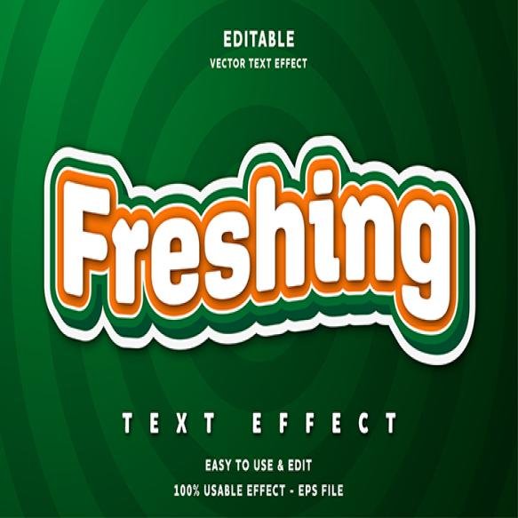 Freshing Editable Text Effect With Modern Simple Style Usable Logo Campaign Title