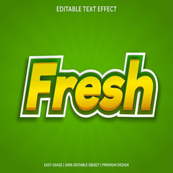 Fresh Text Effect Template Style