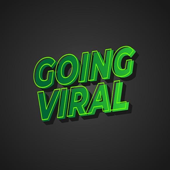 Going Viral Text Effect Eye Catching Color 3d Look Effect