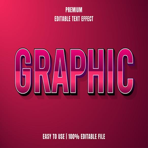 Graphic Editable Text Effect Font Style