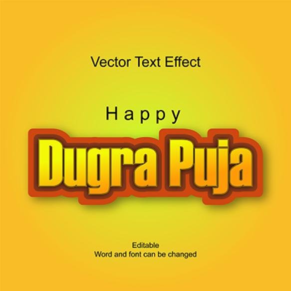 Happy Durga Pooja Navratri Festival Wishes Card Design