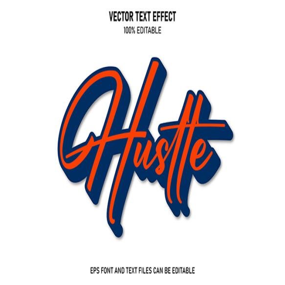Hustle 3d Editable Text Effect