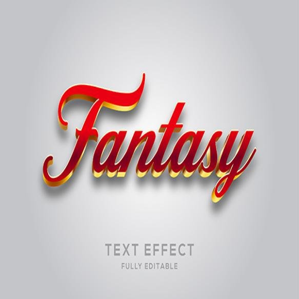 Luxury Red Golden 3d Text Effect