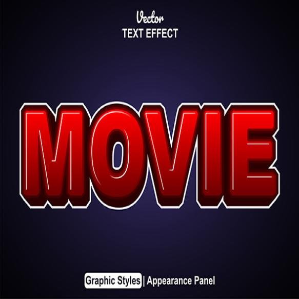 Movie Text Effect With Graphic Style Editable