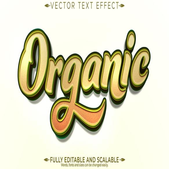 Organic Green Text Effect Editable Natural Fruit Text Style (1)