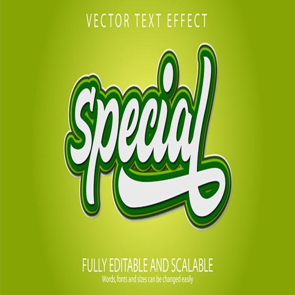 Special Text Effects Editable Design