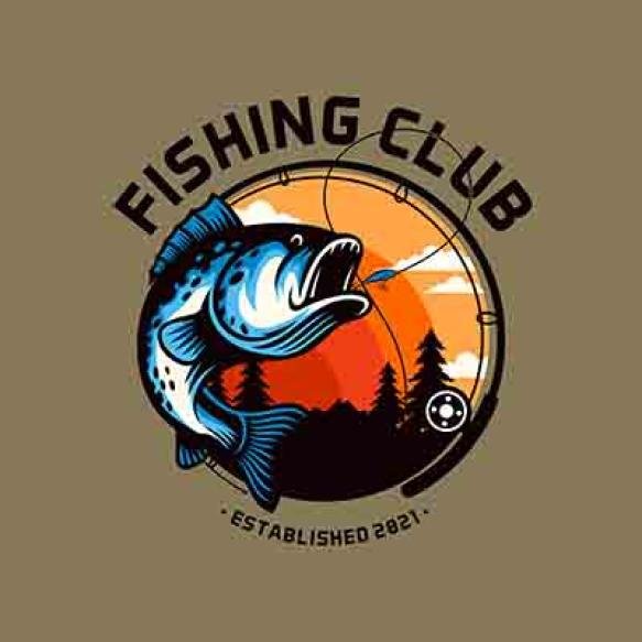 Fishing Club Logo Template Isolated