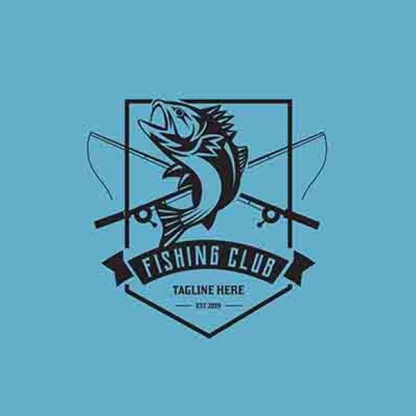 Fishing Logo Design Template Illustration