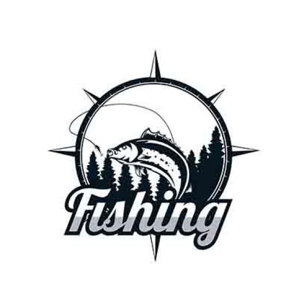 Fishing Logo Design Template Vector Illustration
