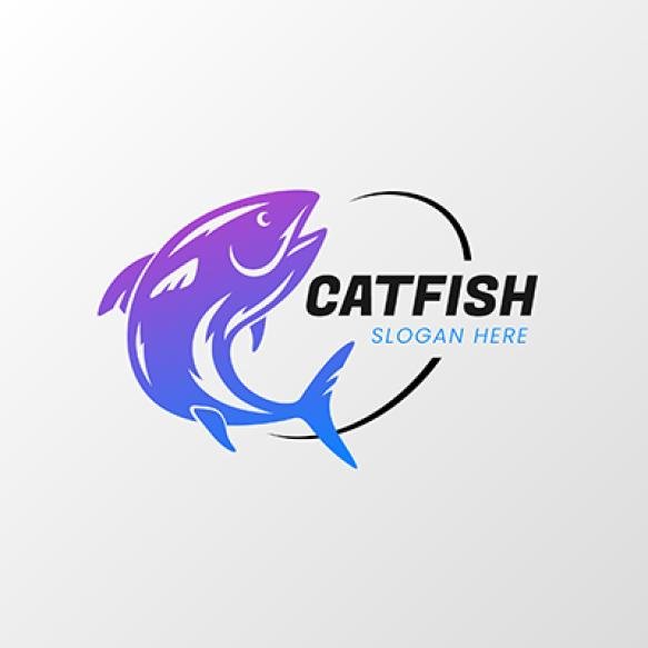 Gradient Catfish Logo Design