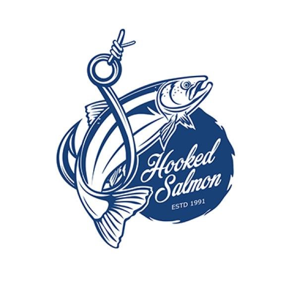 Salmon Hook Fishing Vector Illustration Perfect T Shirt Design Fishing Team Club Logo