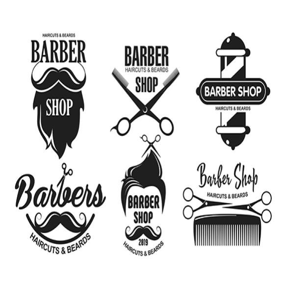 Barbershop Logos Emblems Vintage Style