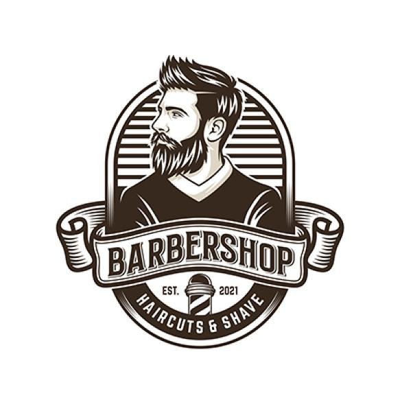 Beard Man Design Logo Illustration
