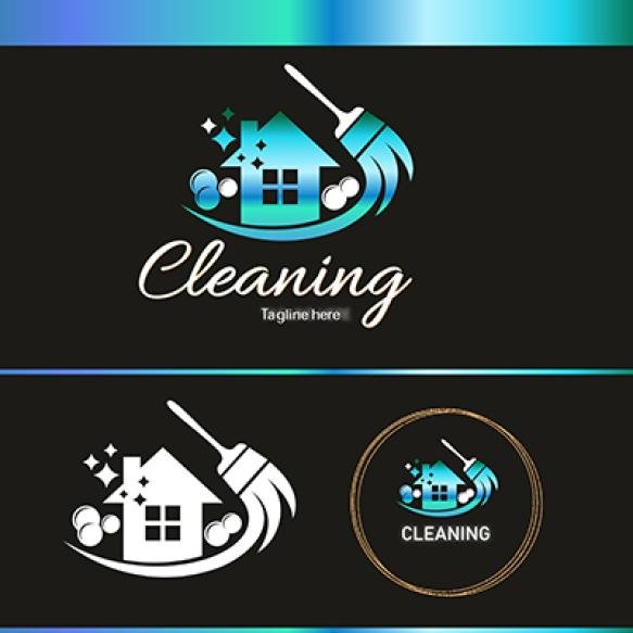 Cleaning Logo Mop Logo Vacuum Cleaner Bucket Logo House Cleaning Logo Cleaning Service Logo